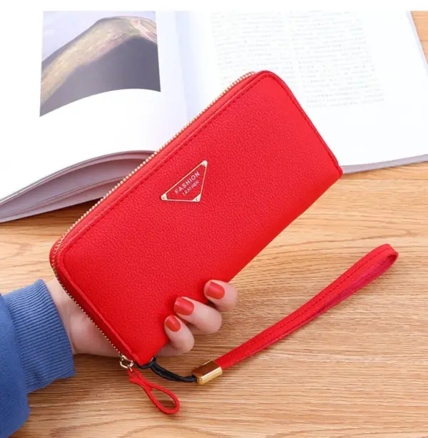 Vegan Leather High Quality Luxury Trendy Colorful Women's Wallet - Image 5