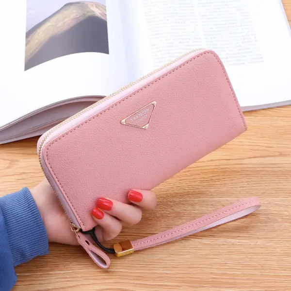 Vegan Leather High Quality Luxury Trendy Colorful Women's Wallet - Image 4