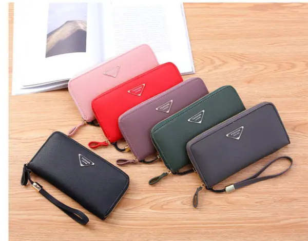 Vegan Leather High Quality Luxury Trendy Colorful Women's Wallet - Image 3
